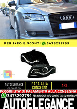 🔥Set fari neri per Audi A4 B7 con ottica luce di marcia diurna a LED BAR🔥
