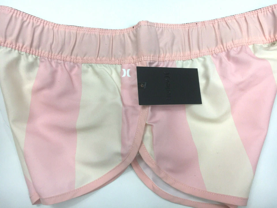  Pantalones Cortos Hurley Board Rugby Beach Rider Rosa 603 Cintura Elástica Surf Playa  Foto 4 de 4