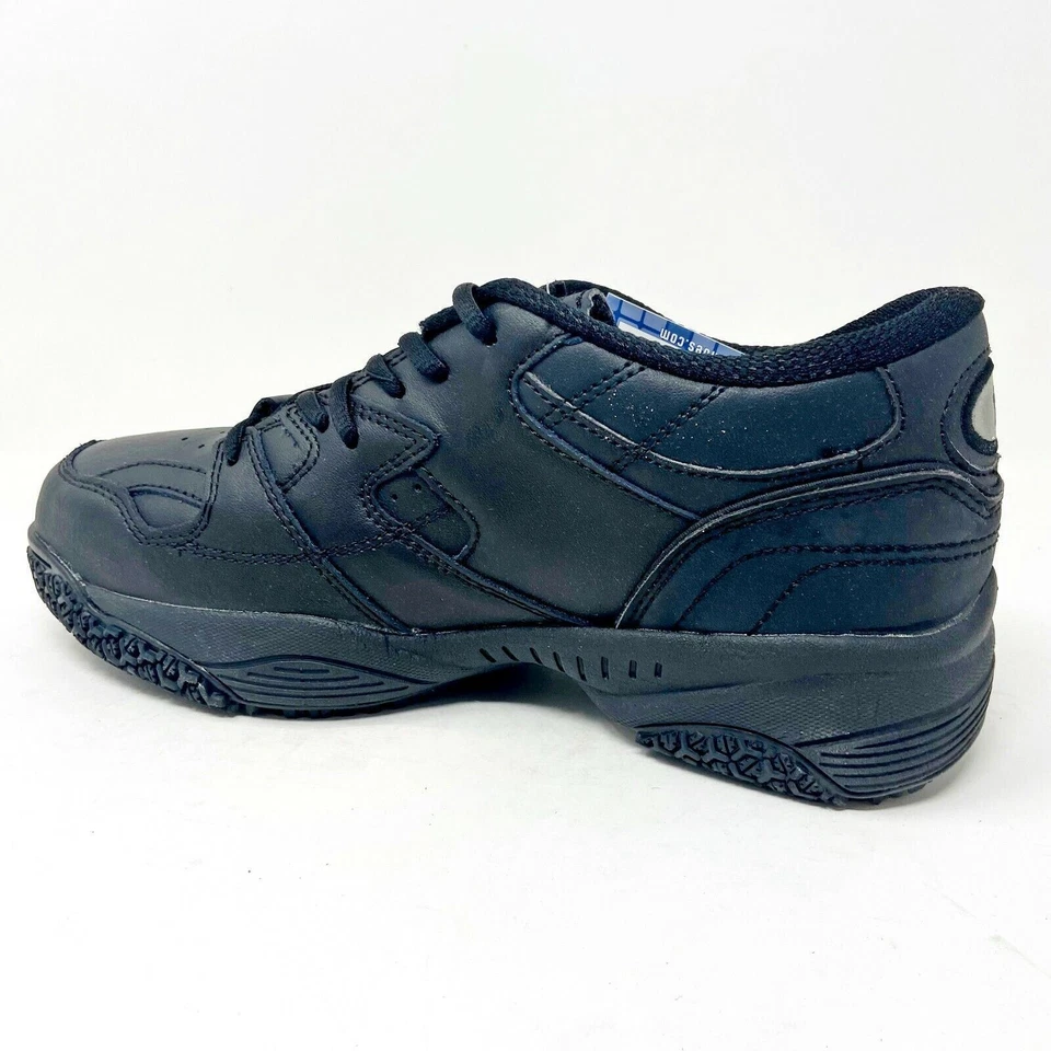 Skidbuster Slip Resistant Black Womens Wide Width Leather Shoes S5055 - Image 3 of 4