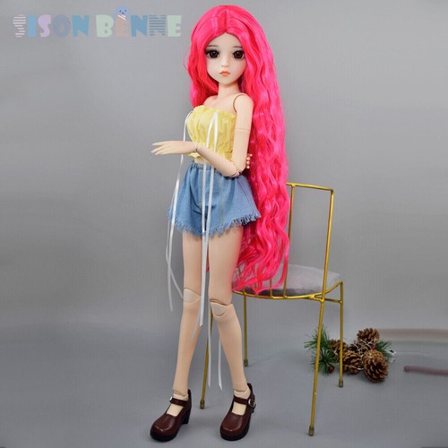Cheveux Longs BJD Poupée 60cm Épissure Sphérique Corps Féminin Bricolage Jouet - Imagen 12 de 23