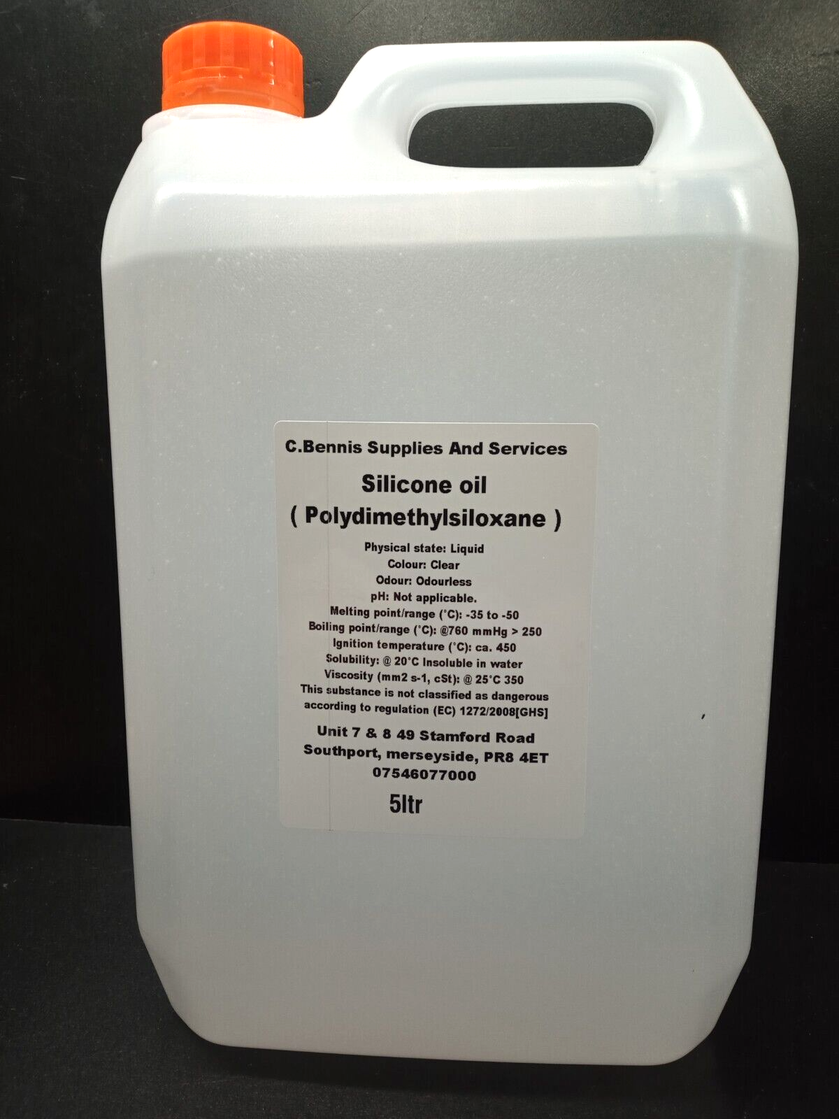 5 Ltr Silicone oil Universal Applications including treadmills Pure Grade