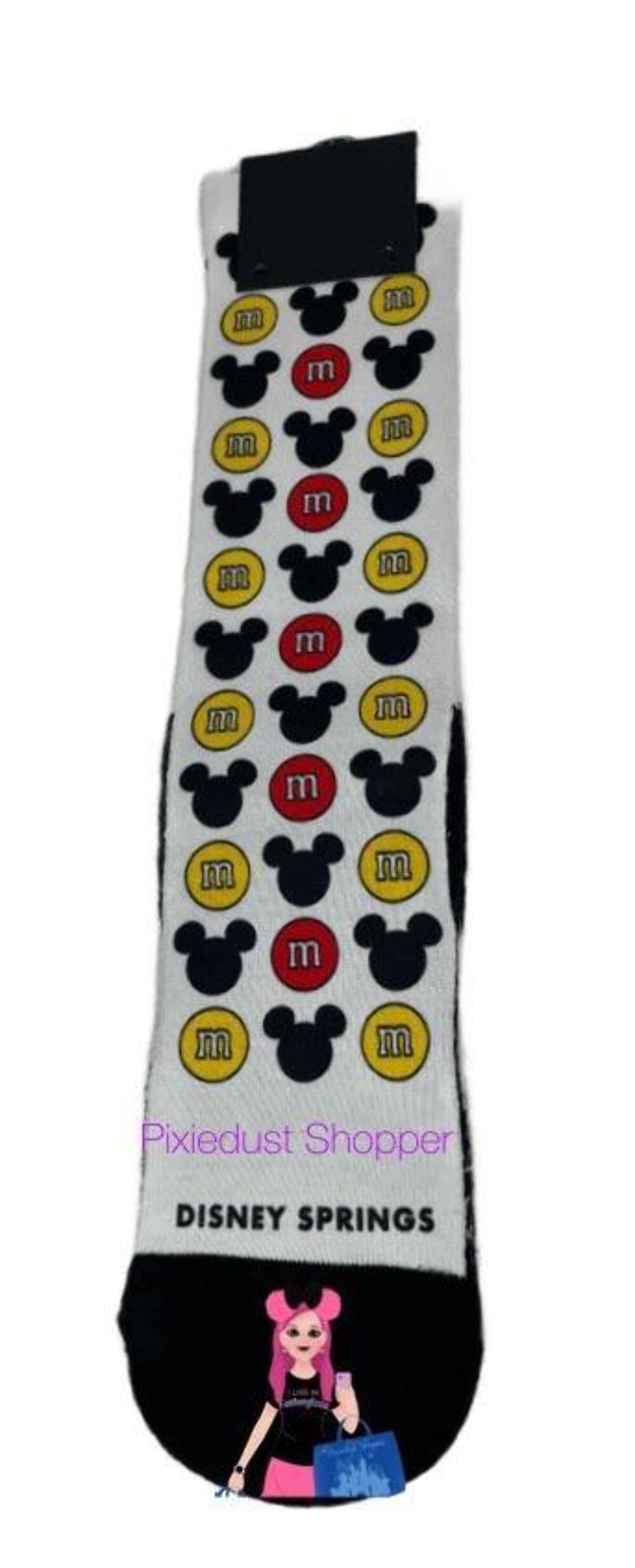 Disney Springs M&M Mickey Mouse Socks for Kids and Adults