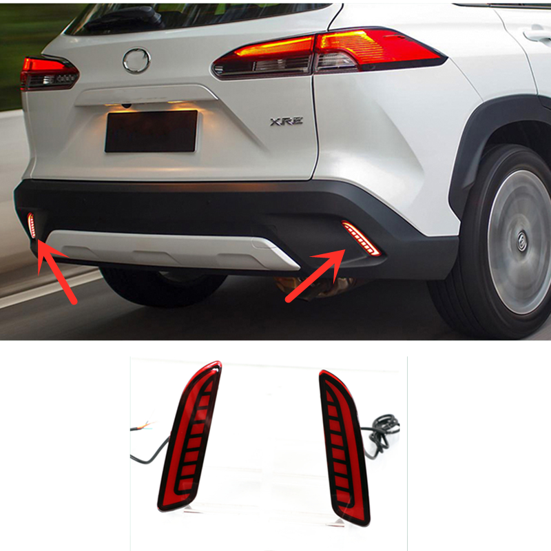 For Toyota Corolla Cross 2022 2023 LED Rear Fog Light Tail Bumper