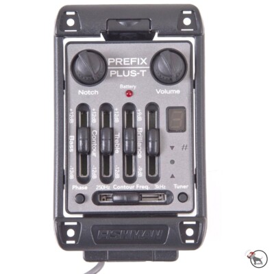 Fishman PRO-MAN-PT4 Prefix Plus-T Narrow Format 3/32'' Preamp Built-in Tuner