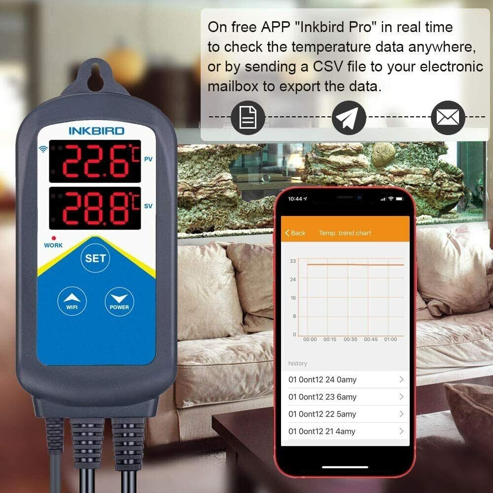 INKBIRD ITC-306A Wifi Temperature Controller Aquarium Waterproof Probe Tank  | eBay