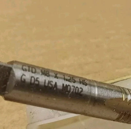 Greenfield Tap & Die 13385 M8 x 1.25 HS G D5 Gun Tap M0702 USA - Image 3 of 4