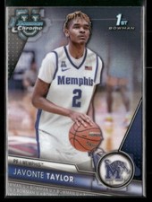 2023-24 Bowman University Chrome #53 Javonte Taylor Memphis Tigers