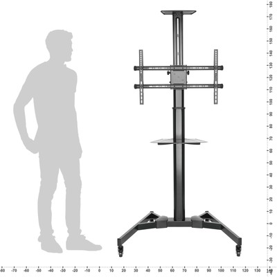 RICOO TV Ständer höhenverstellbar \u0026 Rollen FS0364 VESA  Fernseher-Stand-Halterung | eBay