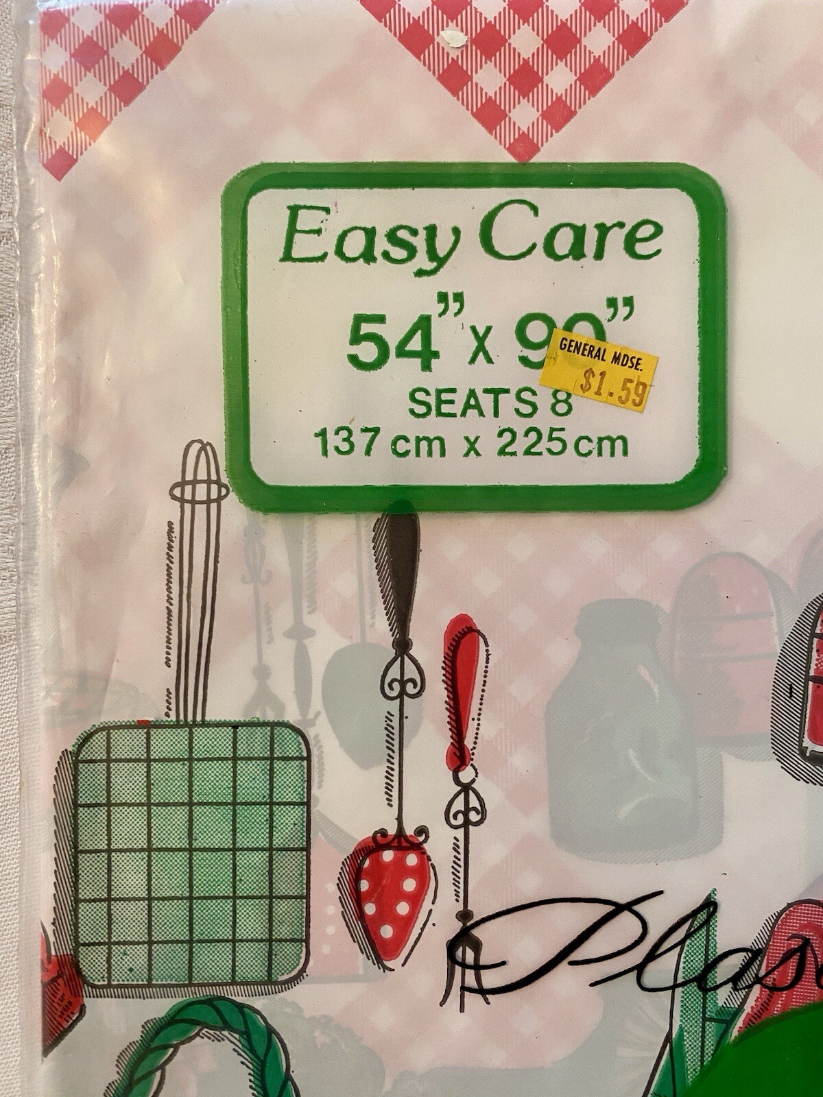 Vintage Picnic BBQ Retro Tablecloth RV Tailgate Picnic Camping 54”x90” New NIP