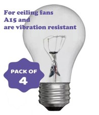 GE 40 Watt 415 Lumens Crystal Clear Ceiling Fan Incan Bulbs 99420 4 pack