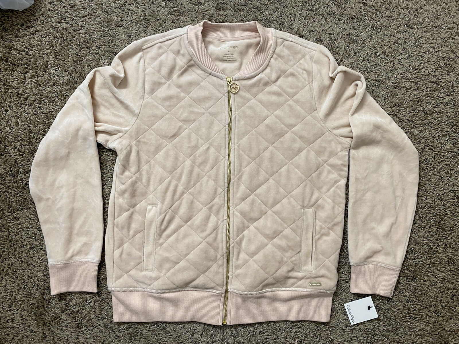 CALVIN KLEIN Women Quilted Velour 
