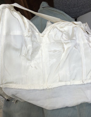 VTG 1950s SUMMERTIME Sock Hop *SILK DUPIONI Atomic Print CIRCLE SKIRT & BUSTIER - Picture 11 of 15