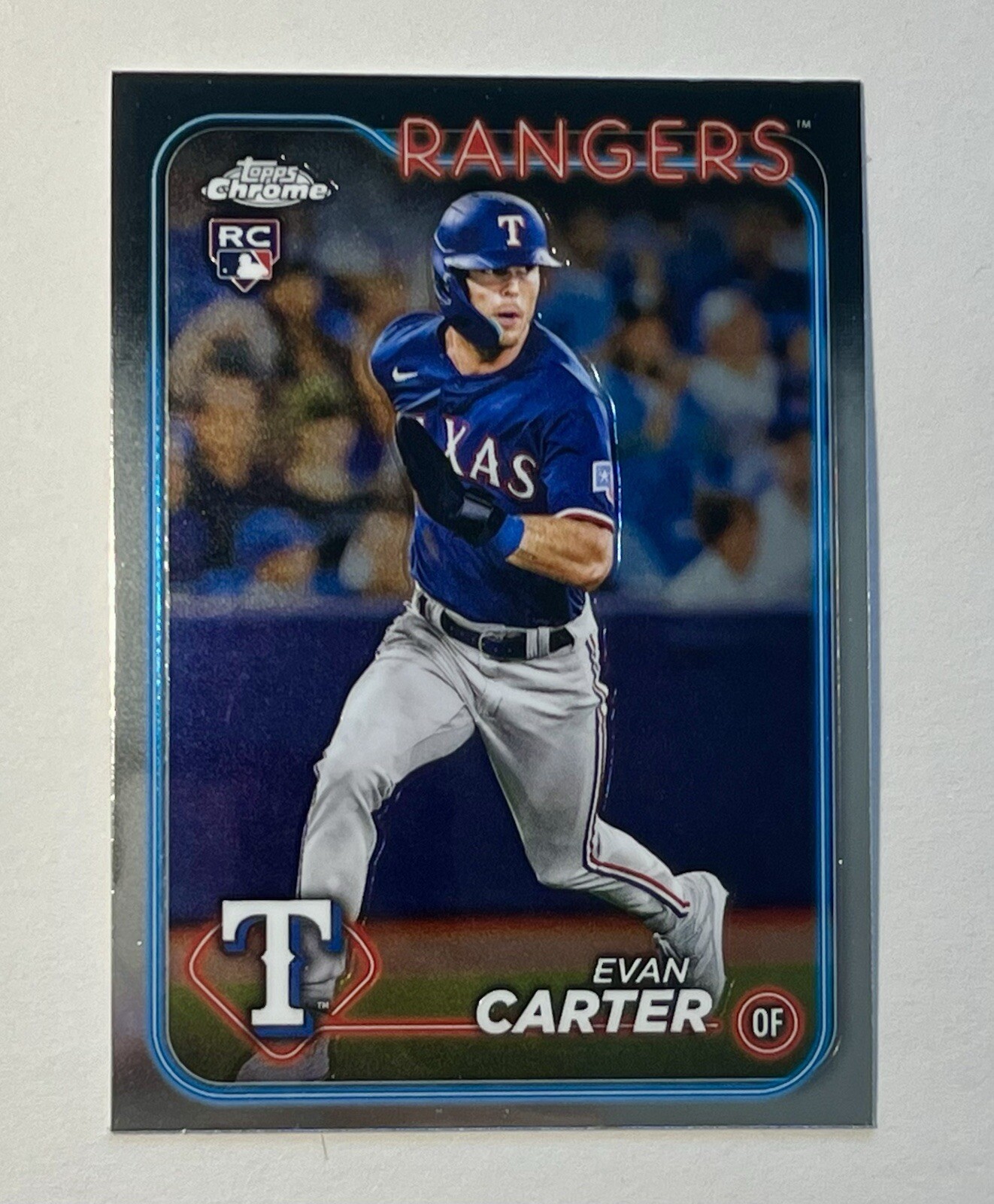 2024 Topps Chrome Evan Carter RC #136 Texas Rangers