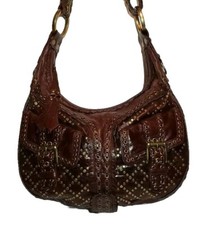 ISABELLA FIORE STUD MUFFIN HOBO ADJUSTABLE STRAP SHOULDER CROSSBODY BAG MRP 795