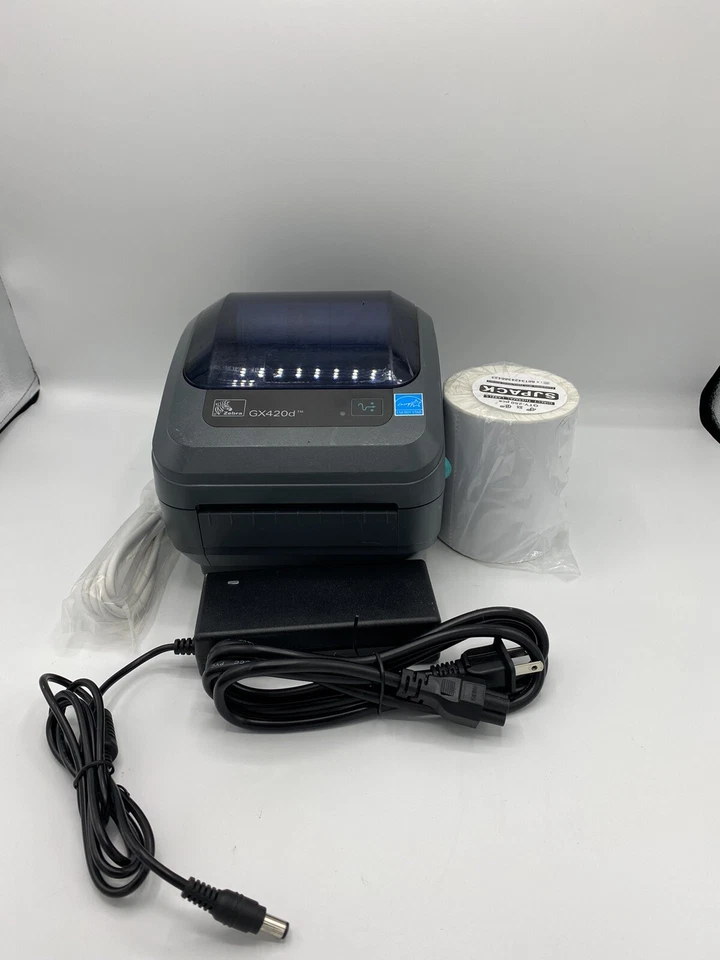 Zebra GK420D Thermal Printer w USB/Parallel/Serial Free Labels & Cables REFURB - Image 3 of 4