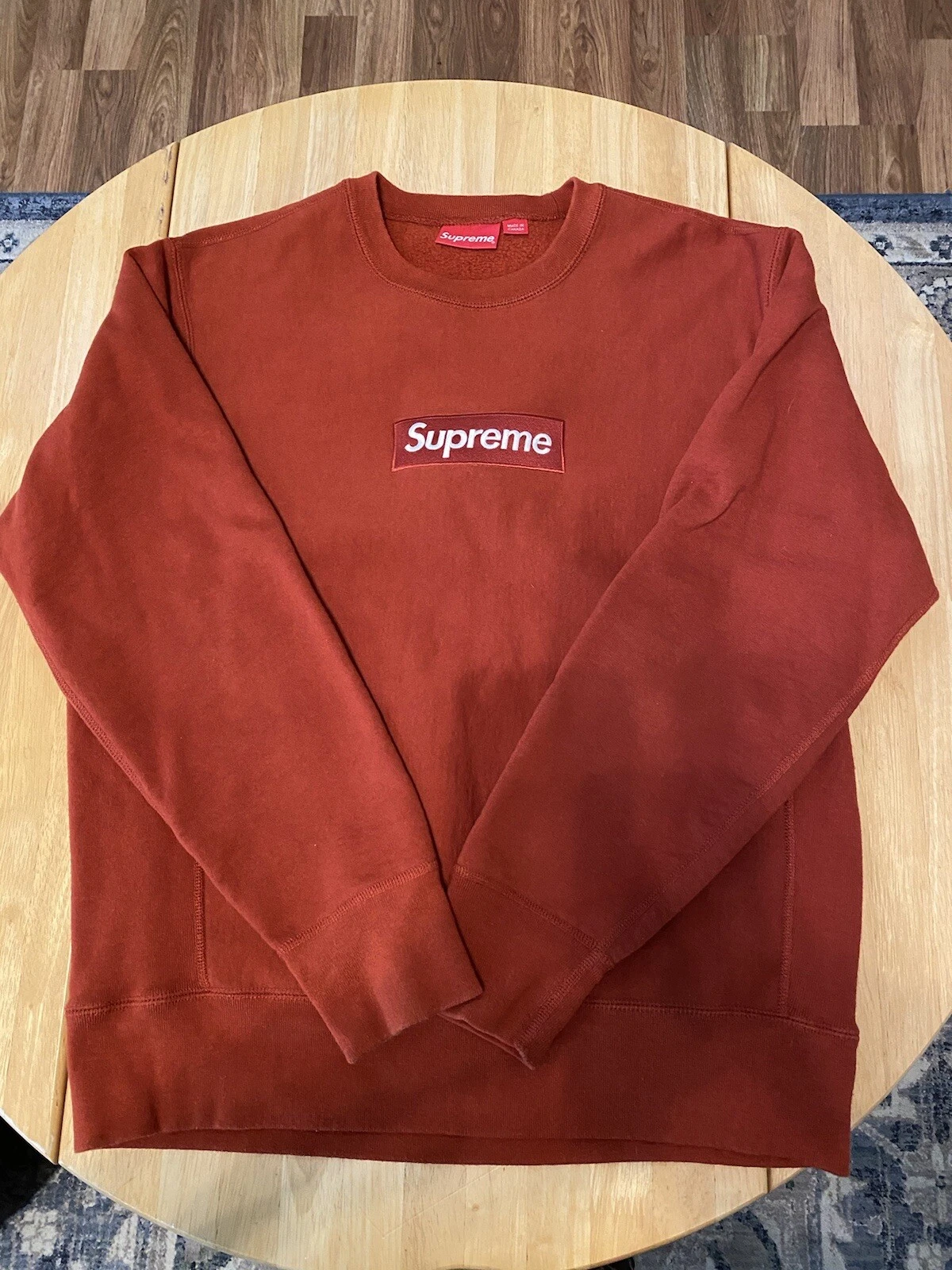 Supreme Box Logo Crewneck (FW18) rouille taille moyenne