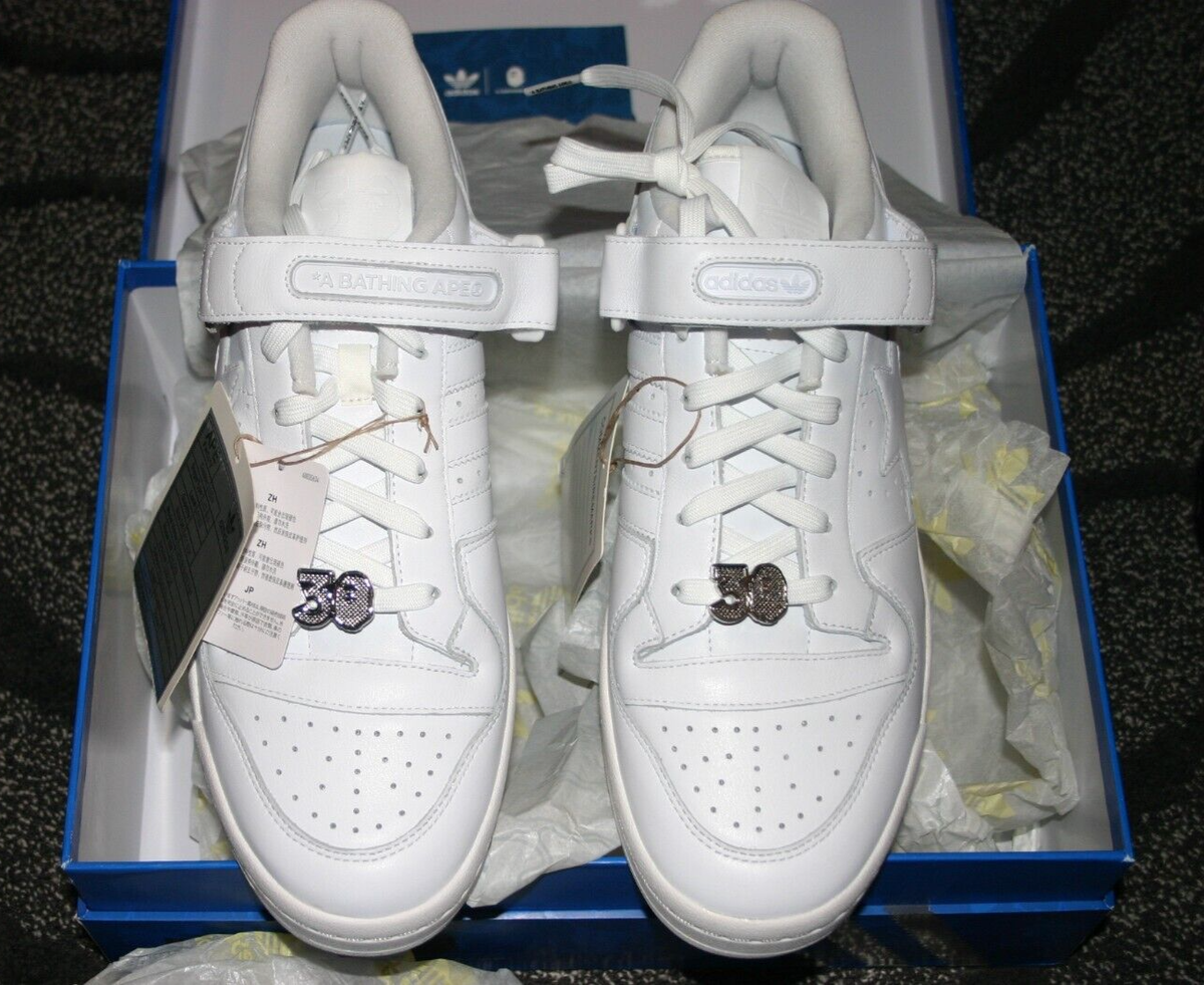 Adidas Forum Bape Friends and Family NWB - Triple White A Adidas Forum Bape Friends and Family NWB - Triple White A