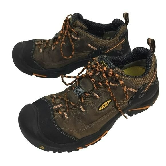 Scarpa da lavoro Keen Utility Braddock punta bassa di sicurezza in pelle marrone