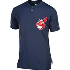 Majestic Two-Button Cleveland Indians Replica Youth Cool Base Jersey YXL (R32)