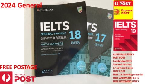 EXPRESS POST 2024 Newest Cambridge IELTS 17, 18 and19 booksAll English/General v - Picture 1 of 1