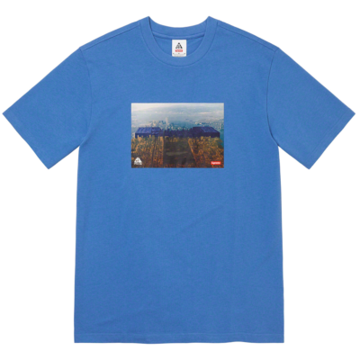 NWT Supreme NY Nike ACG Grid Photo Logo T-Shirt Blue Men's M DS