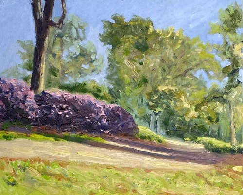 Oil painting ORIGINAL. Presidio Park View. Impressionist Painting Human Made Art