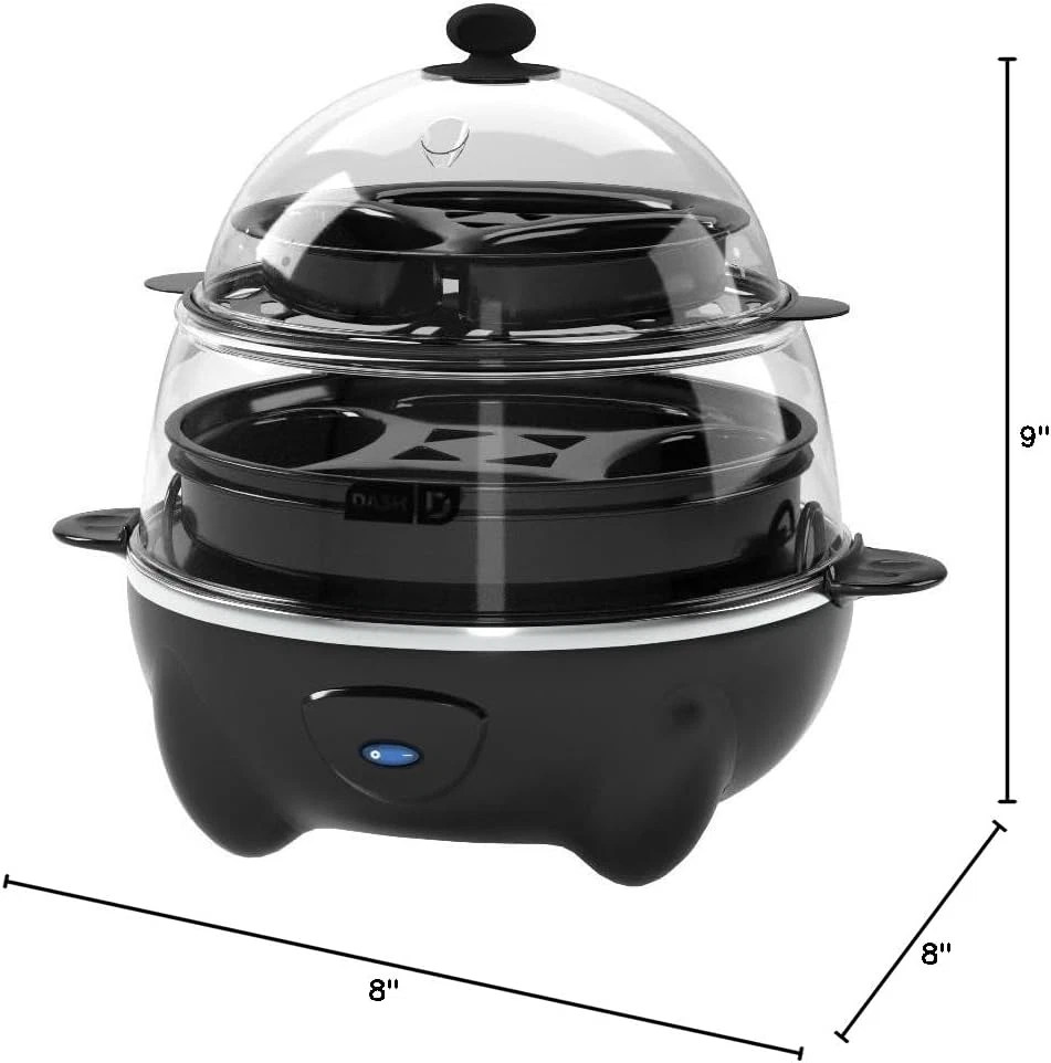 DASH Deluxe Rapid Egg Cooker for 6 Eggs with Multiple Cooking Modes