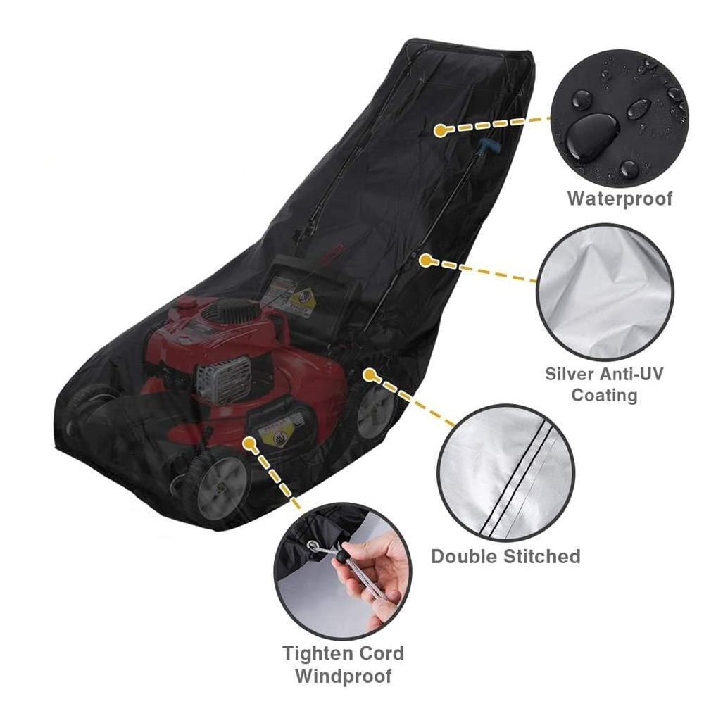 Lawn Mower Cover 210D Polyester Oxford Waterproof Heavy Duty Push Mower