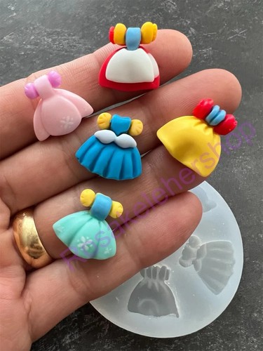 Princess Dress tiny handmade Silicone Mold for Fondant-Resin-crafts-candy.... - Picture 2 of 10
