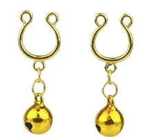 Jingling Bells Non Piercing Nipple Clamps Clips On Ring Fashion Sexy Breasts Nip