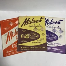 MIDWEST AUTO SPECIALTIES Vintage Speed Catalogs Racing Drag Racing SCTA SET of 3