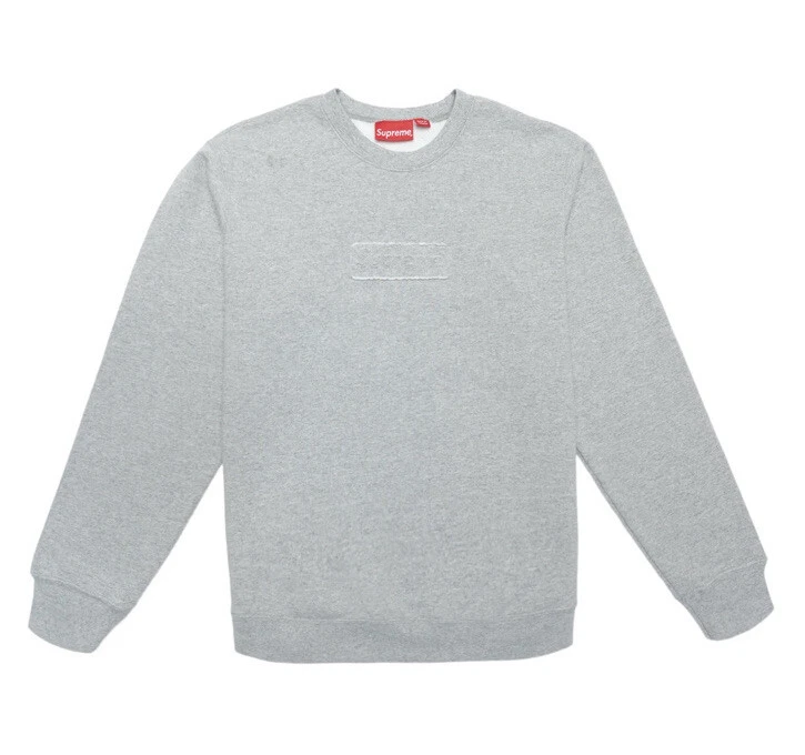 Boîte découpée Supreme logo bruyère gris bruyère taille moyenne neuf avec étiquettes