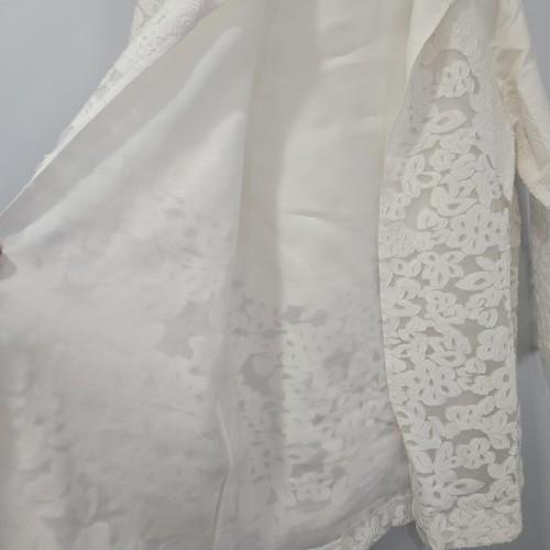 Lafayette 148 New York Sakko Floral Ivory Spitze Blazer Netzbesatz Gr. 0 2 - Bild 7 von 10