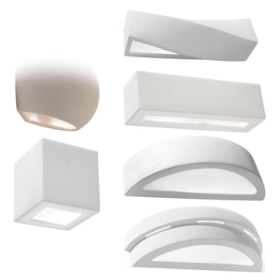 Lampe Murale LED Pour Cuisine Design Éclairage Blanc En Céramique Peinturable - Photo 2/2