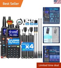 10W Ham Radio Handheld,4PCS Type-C Charging BatteriesLong Range Two Way Radio...