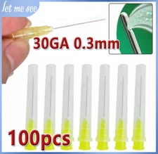 New Dental Endo Irrigation Needle Tip 30GA (0.3mm) 1 Side Hole Syringes Tips 100