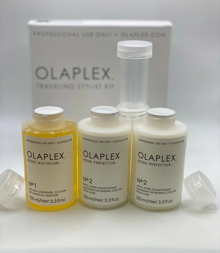 KIT DE ESTILISTA DE VIAJE OLAPLEX - Kit de 3 piezas (#1 una botella #2 dos botellas) Foto 2 de 3
