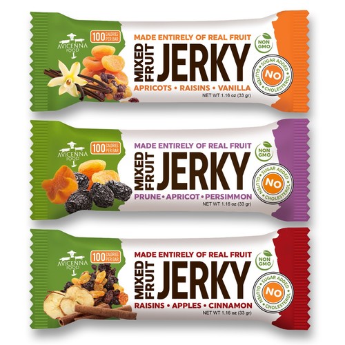18 Natural Fruit Mix Jerky Bars 3 different Flavors 6 each Snacks 20.9 Oz Vegan - Picture 3 of 10