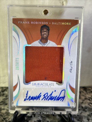 2020 Immaculate Jackets Relics 1/1 Frank Robinson Patch Auto HOF