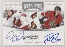2011 Playoff Contenders NHL Ink Duals David Rundblad Patrick Wiercioch Auto 1z4