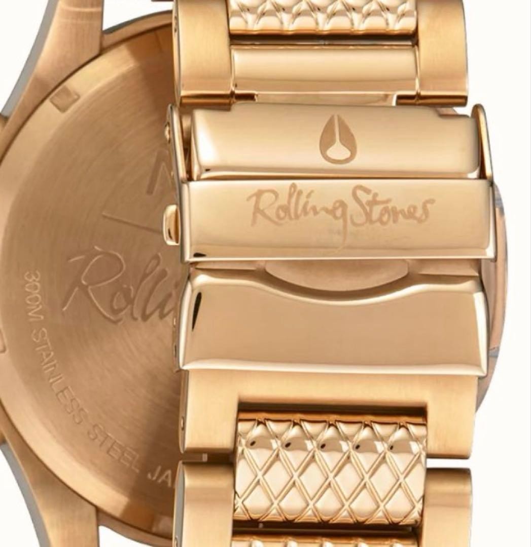 Nixon Rolling Stones 51 30 Gold Neon Font Watch Limited Edition 