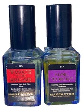 2 LOT Max Factor  NAIL THICK 117 TWICE THE WEAR 125  Discontinued NEW