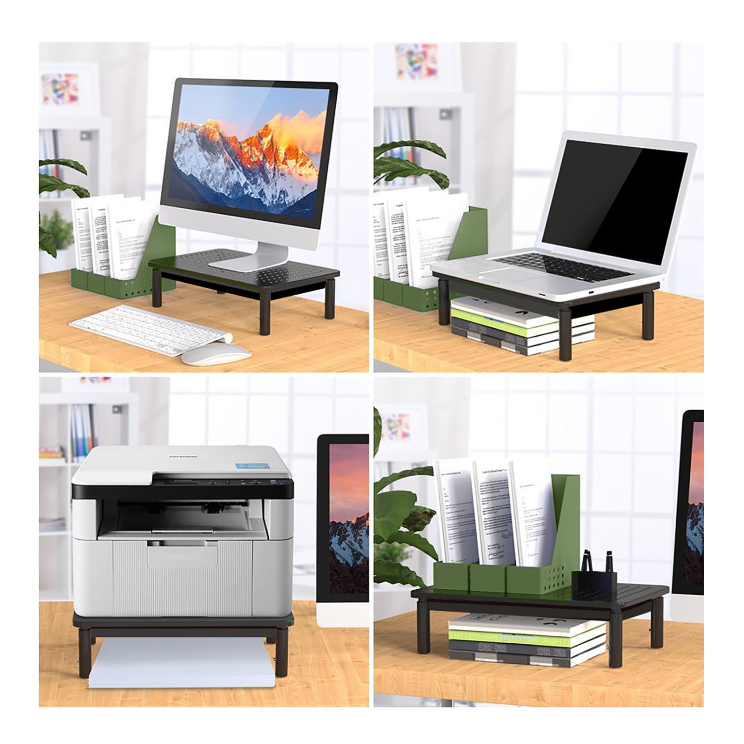 Supporto da tavolo per monitor PC regolabile in altezza 3 tipologie foto 6