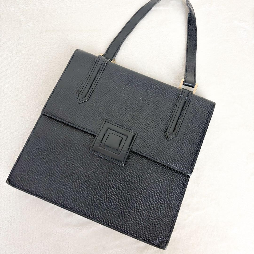 Borsa a mano Yves Saint Laurent nera monospalla per cerimonie Saffiano