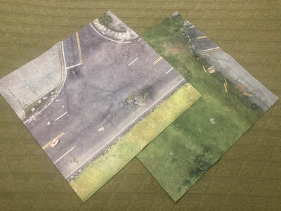 Mantic Games Walking Dead All Out War Lot 2 Deluxe Mats Atlanta Suburbs + Camp
