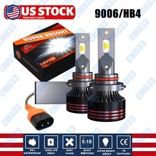 2x Combo 9006 HB4 LED Headlight Bulbs High/Low Beam Super Bright White Kit