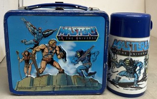 Vintage Masters of the Universe 1983 Metal Aladdin Lunch Box with Thermos