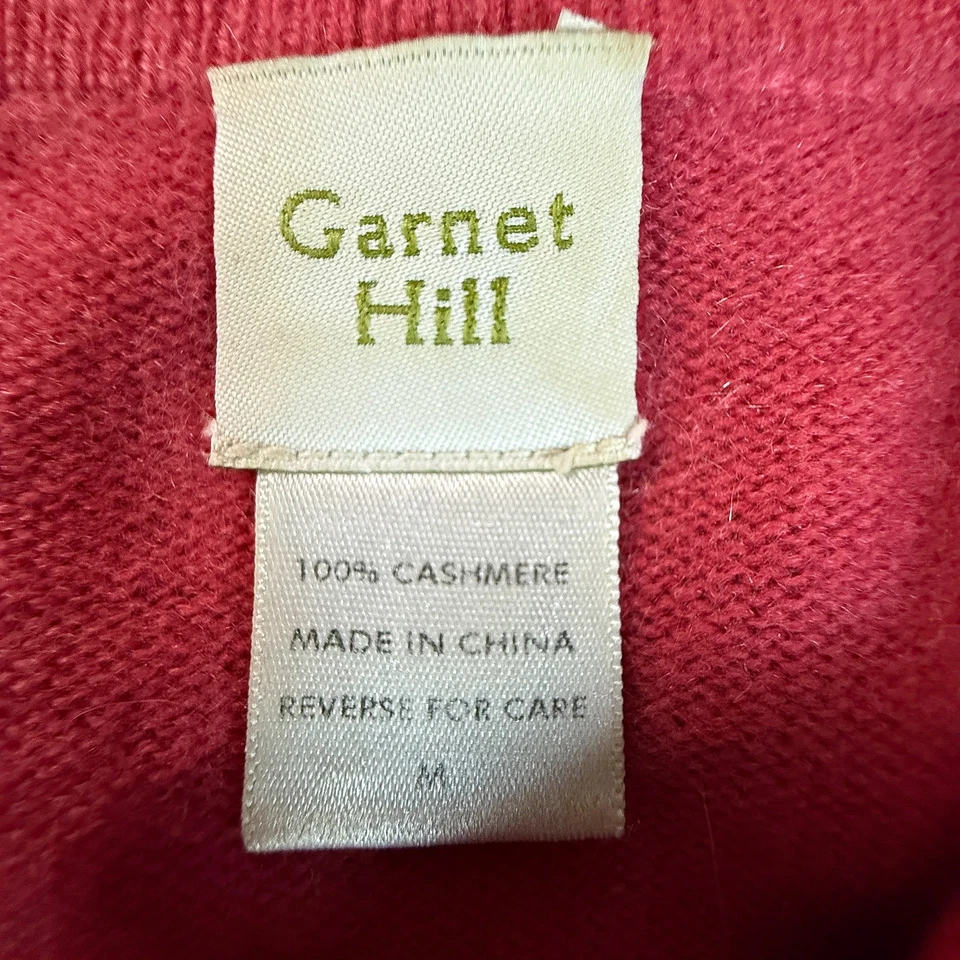 Suéter para mujer Garnet Hill 100 % cachemir manga corta capucha cuello Foto 3 de 4