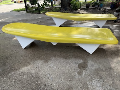 Mid Century California Fibrella LE Barron poolside lounge furniture  fiberglass