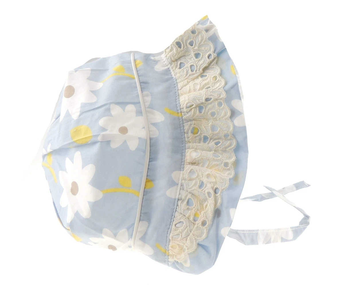 Baby Girls Gingham Cotton Bonnet Sun Hat – Blue 12-18 Months